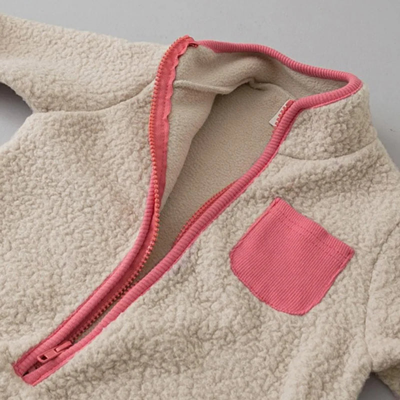 Warm Fleece Winter Baby Romper Jumpsuit