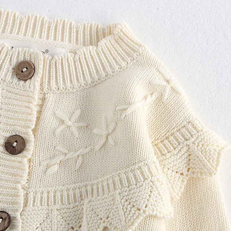 Embroidered New Girl's Knitted Sweaters
