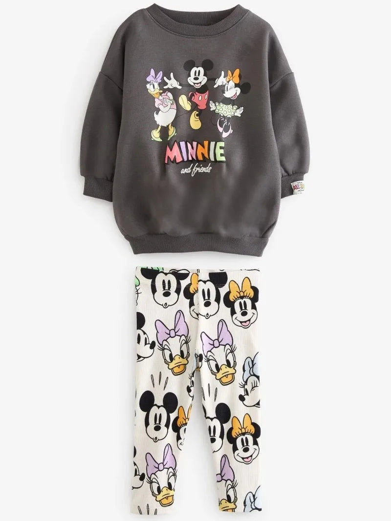 Soft, Pure Cotton Pullover And Pants With Playful Mickey Mouse