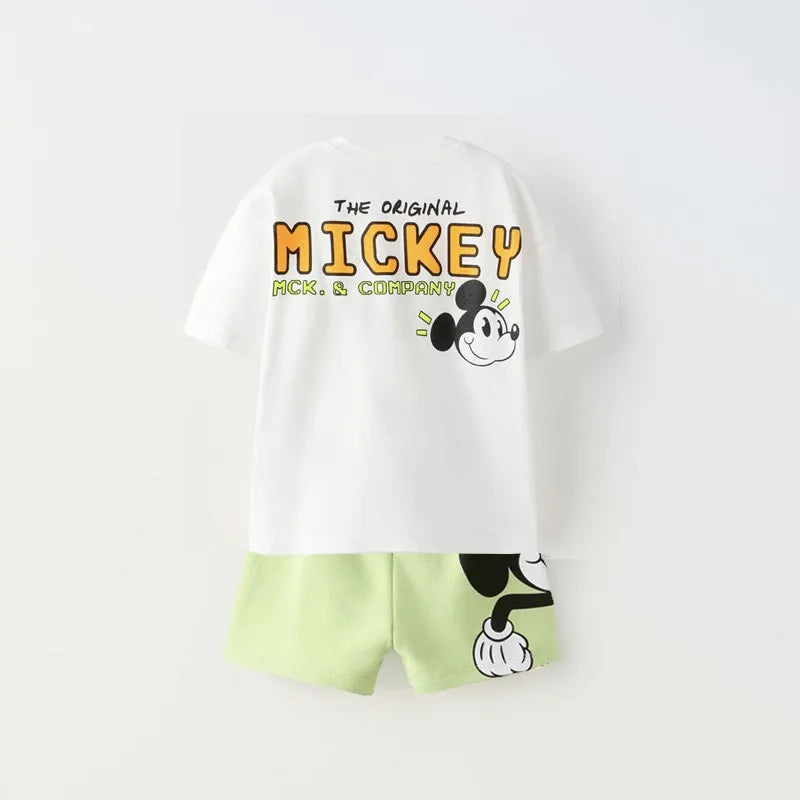 Cute Mickey Mouse T-Shirt & Shorts Set