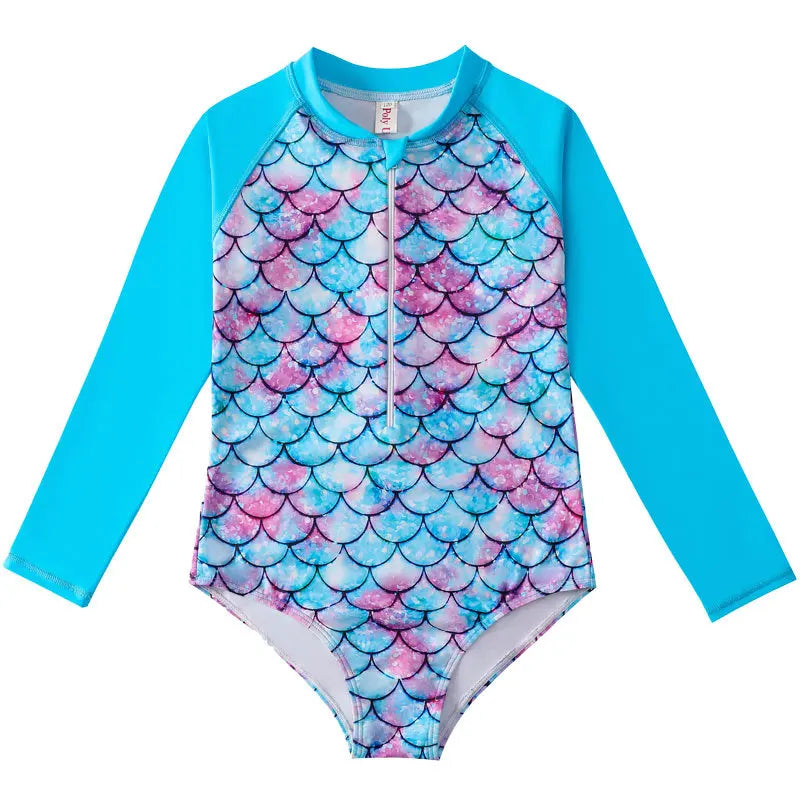 Premium Mermaid Long-Sleeve Swimsuit – Magical & Comfortable!