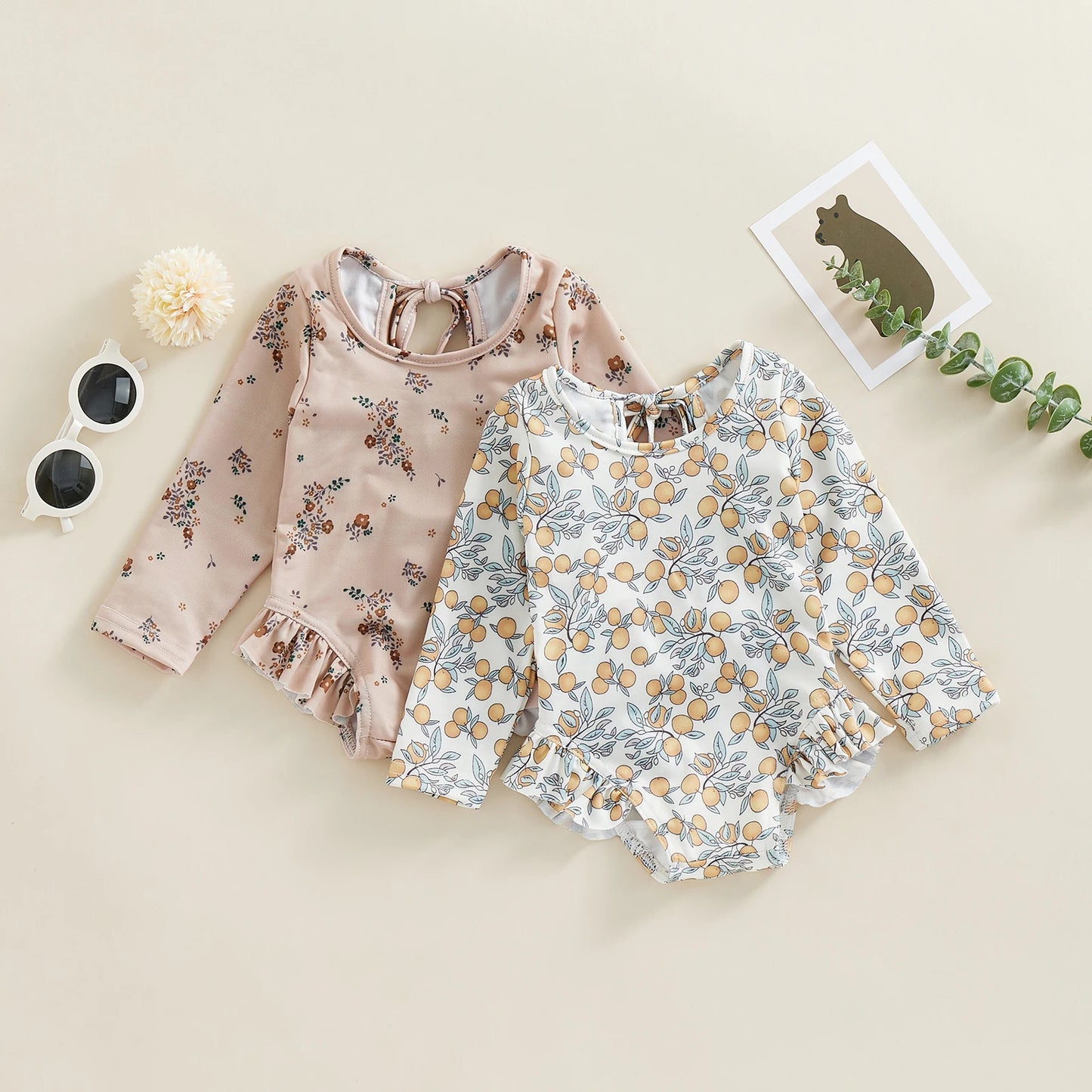 Adorable Baby Girl Floral Swimsuit – Summer Ready!