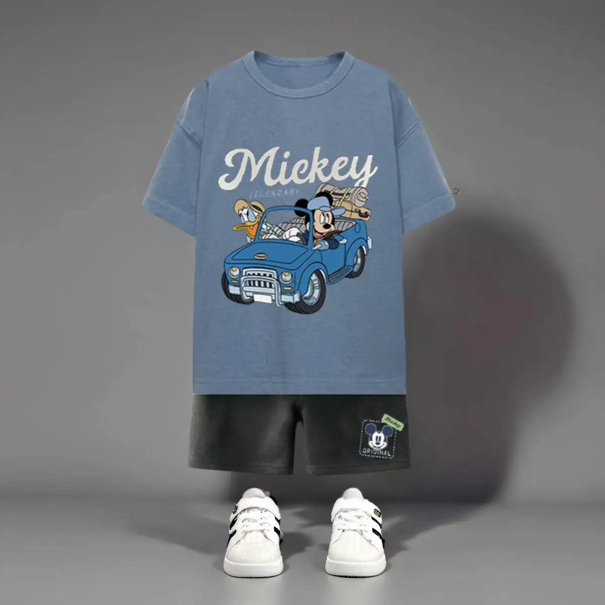 Mickey and Donald Premium Cotton T-Shirt & Shorts Set