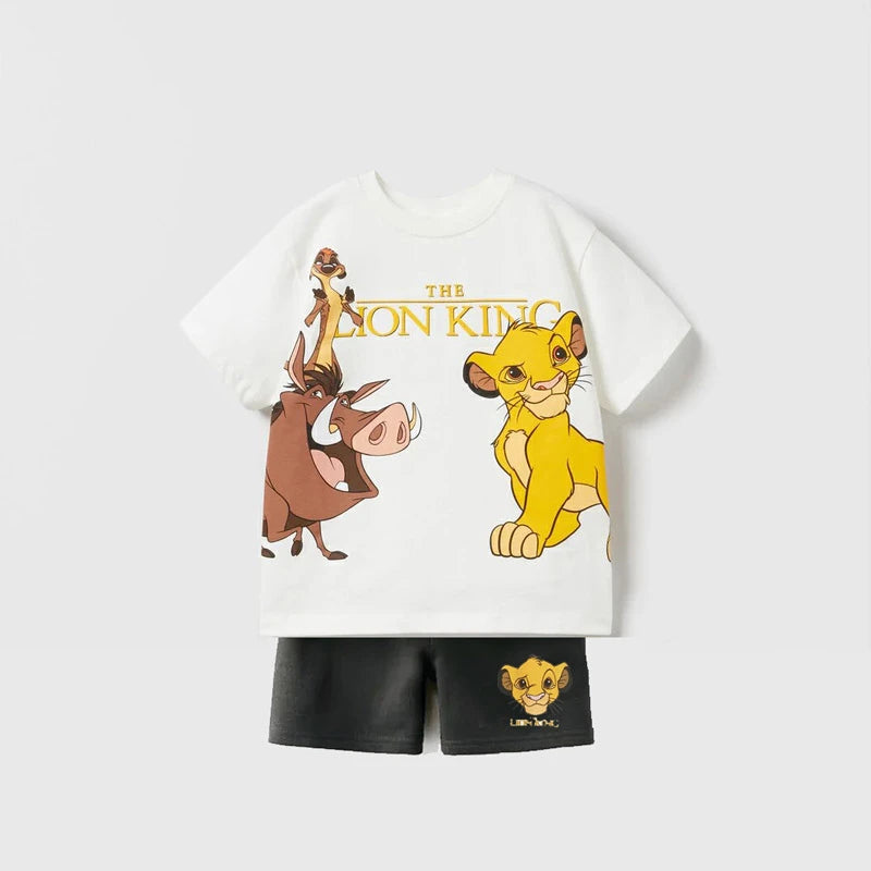 Simba Pattern Boys' Summer Tracksuit Set 2025