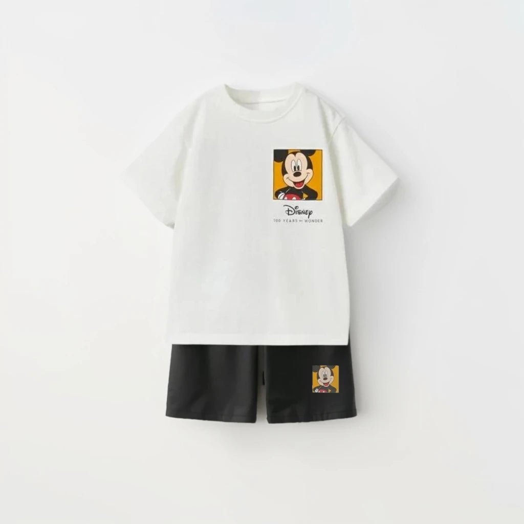 Cute Mickey T-Shirt & Shorts Set