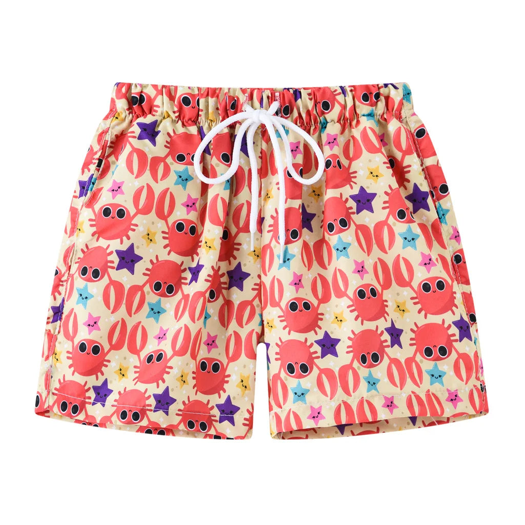 Summer Boys' Cartoon Swim Trunks