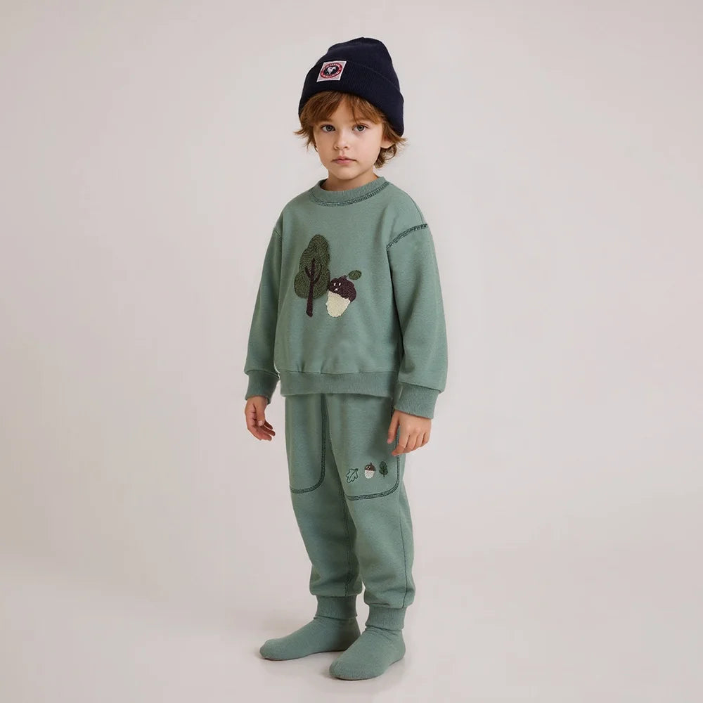 Cotton Sweatshirt & Matching Pants Set