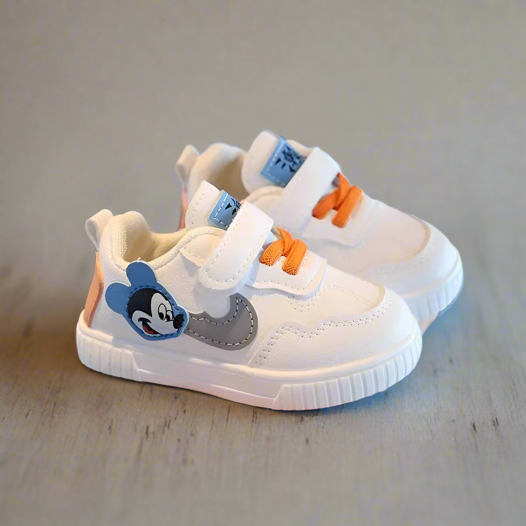 White Disney Mickey and Minnie Mouse Sneakers