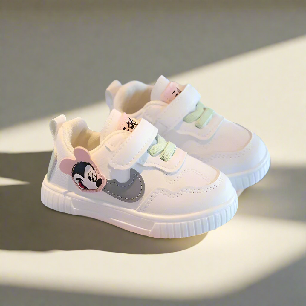 White Disney Mickey and Minnie Mouse Sneakers