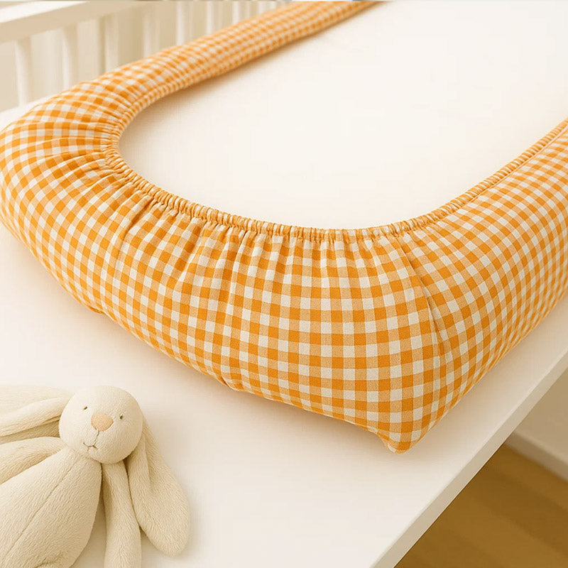 housse de matelas a langer en coton bio vichy change bebe