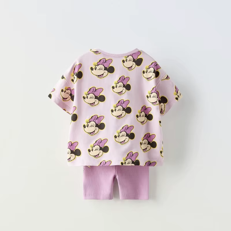 100% Cotton Summer Girls Clothes Set - T-Shirt & Shorts!