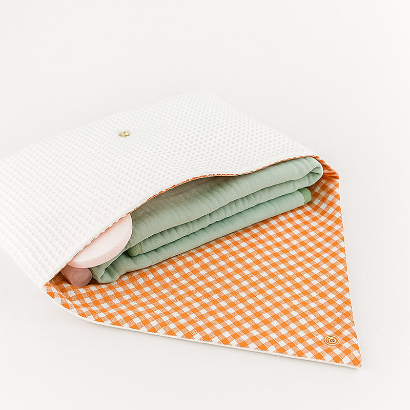 pochette blanc rangement bio papate bebe