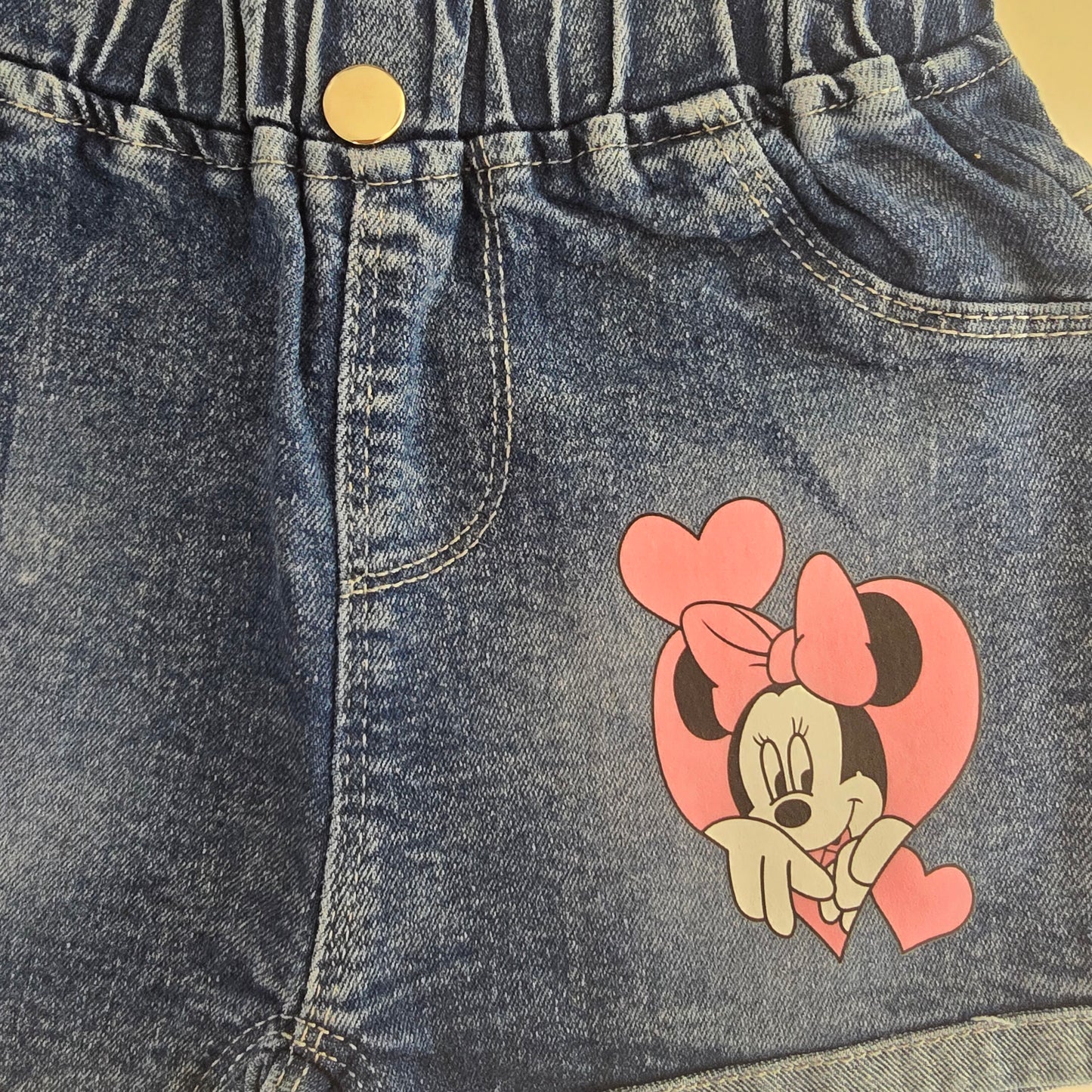 100% Cotton Cartoon T-Shirt & Denim Set