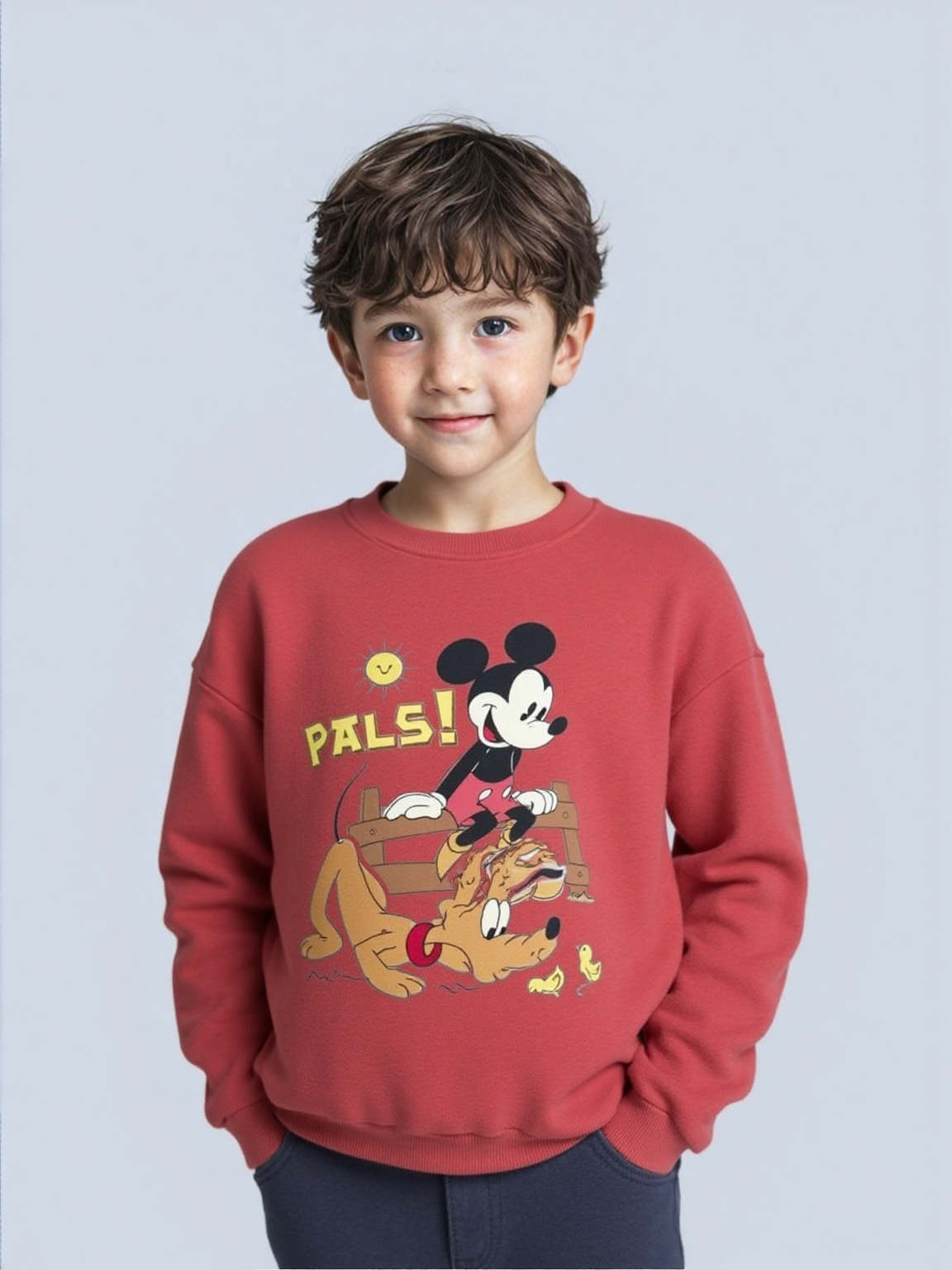 Mickey Mouse & Pluto Rust Hoodie