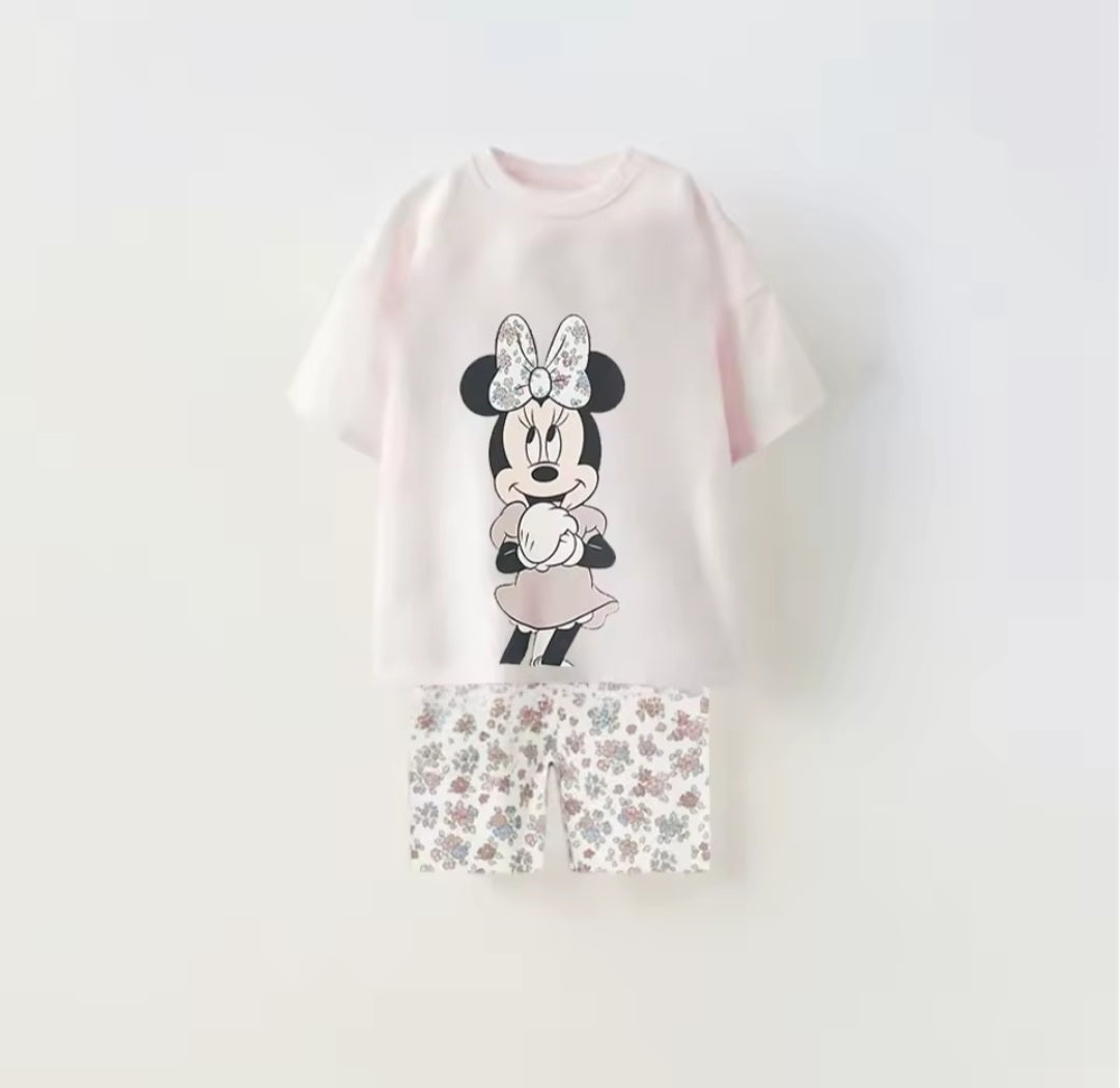 Disney Minnie T-shirt & Shorts Cotton Set
