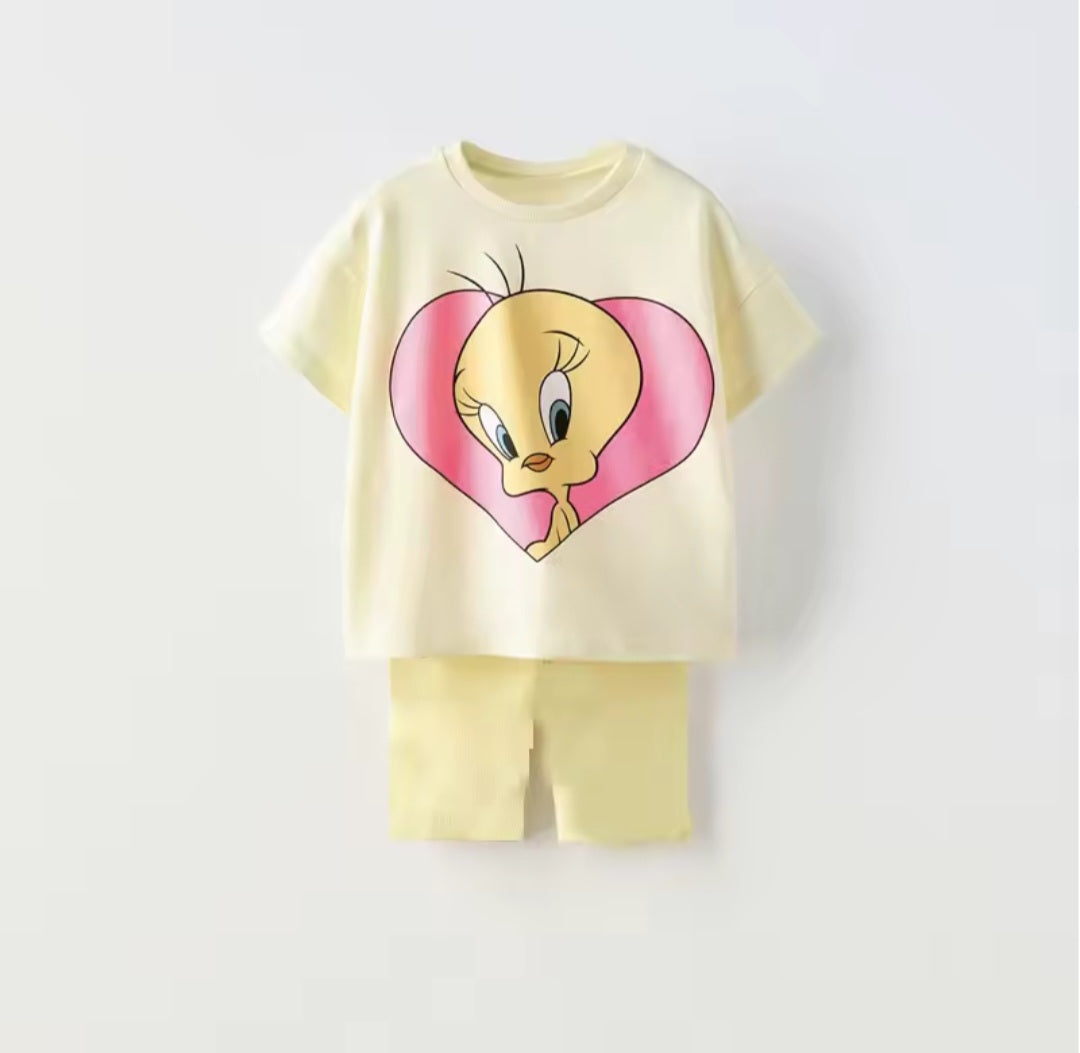 Tweety T-Shirt and Shorts Cotton Set