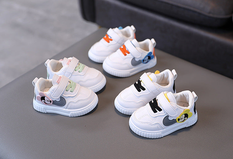 White Disney Mickey and Minnie Mouse Sneakers