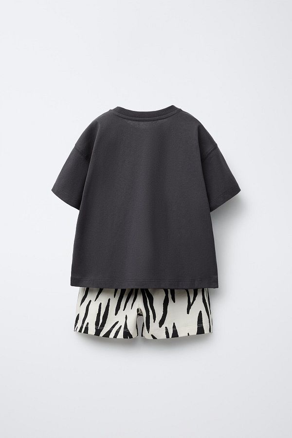 Loose T-Shirt & Shorts Cotton Set