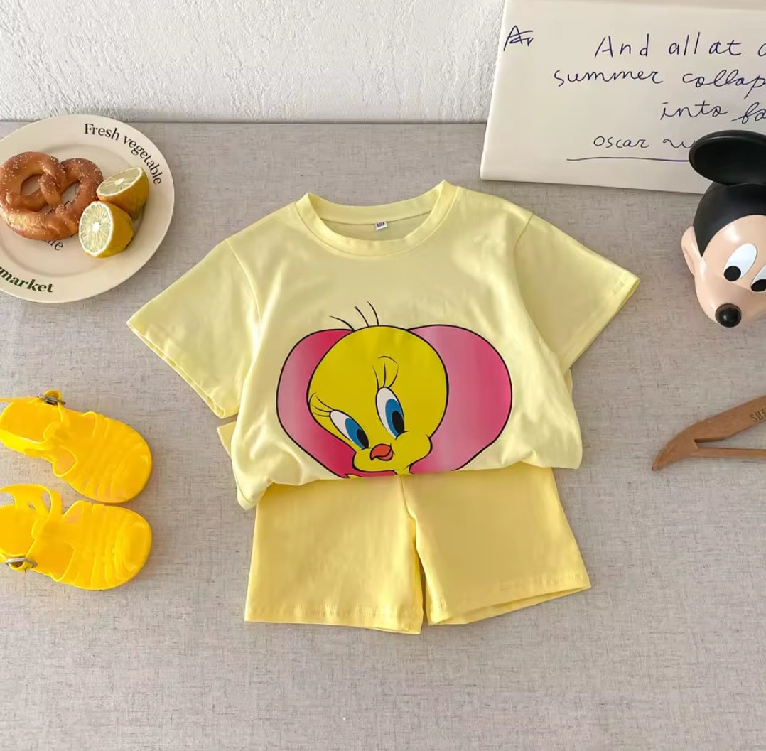 Tweety T-Shirt and Shorts Cotton Set