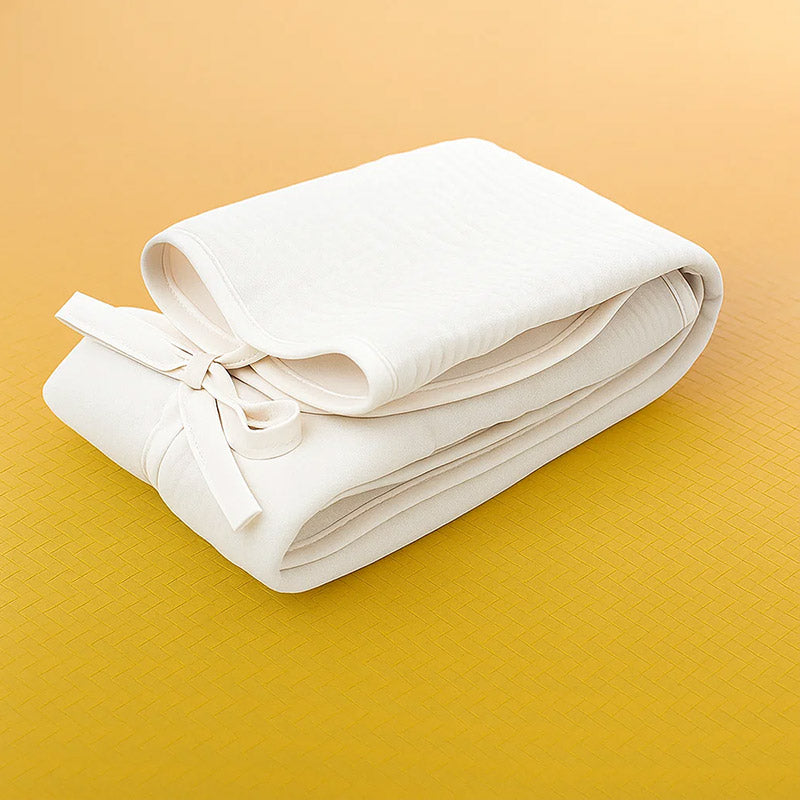 tapis nomade blanc coton bio pratique