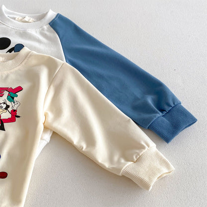 Mickey And Friends Soft Cotton Pullover Top and Pants Set