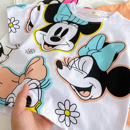 100% Cotton Minnie Mouse T-Shirt & Shorts Set