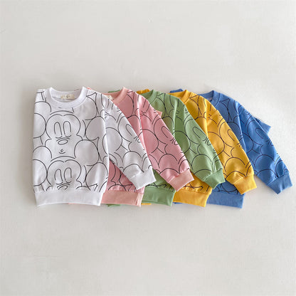 Soft Cotton Mickey Hoodie & Sweatpants Set