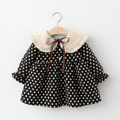 Adorable Ribbon Bow Dot Dress