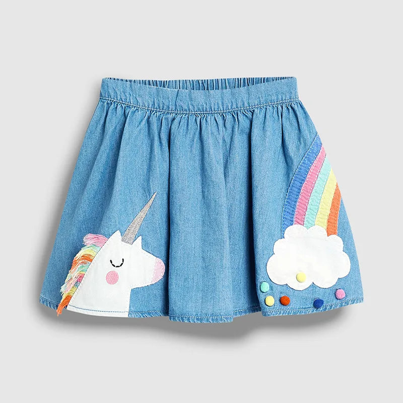 Charming Unicorn Denim Skirt – Summer Casual