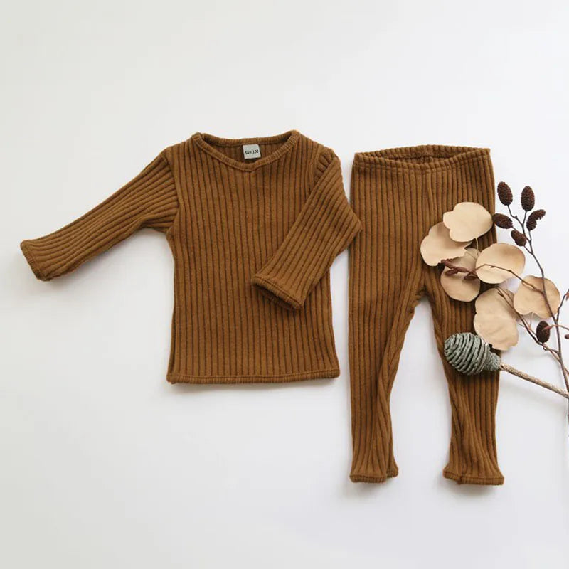 Cotton and Cashmere Knit Sweater Top And Leggings Set