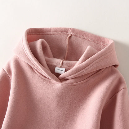 Fleece Pullover Hooded Top And Matching Pants Set