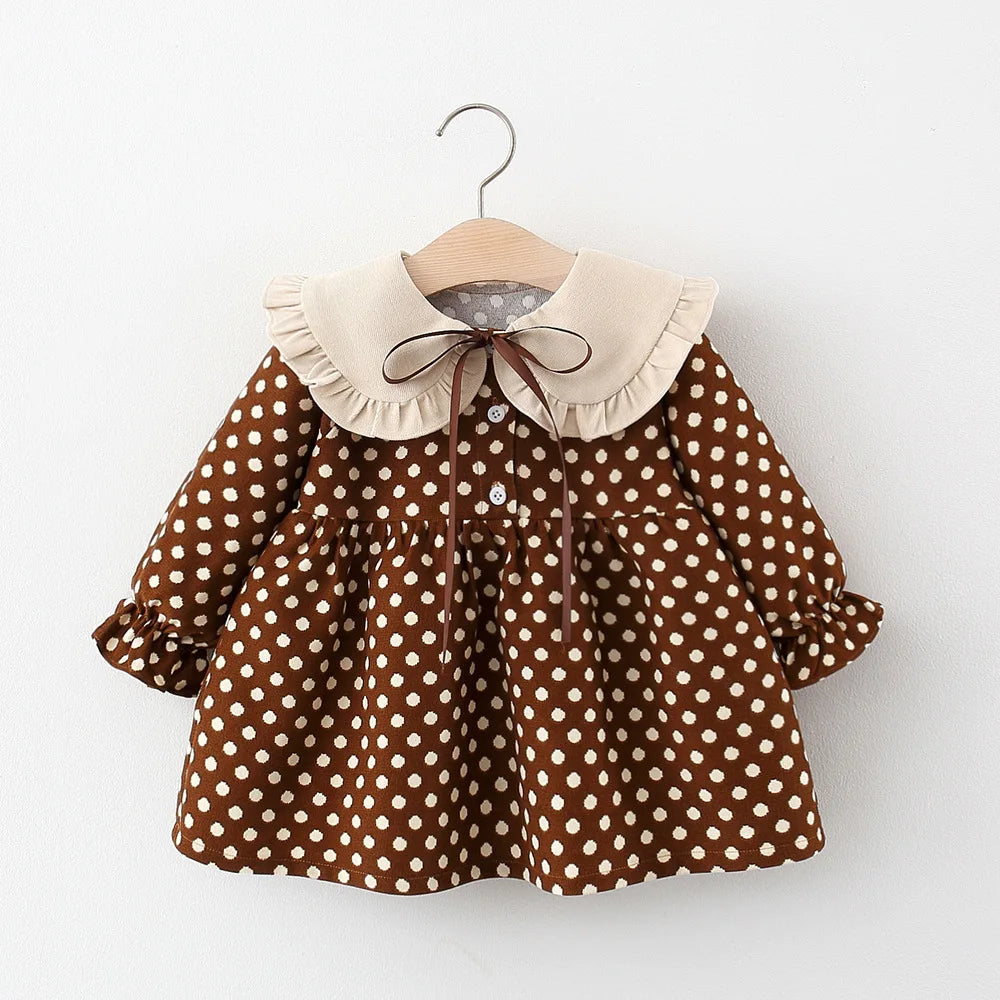 Adorable Ribbon Bow Dot Dress