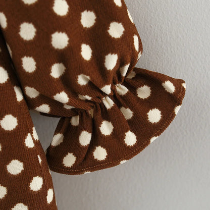 Adorable Ribbon Bow Dot Dress