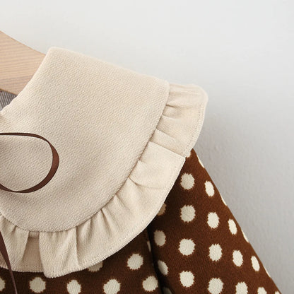 Adorable Ribbon Bow Dot Dress