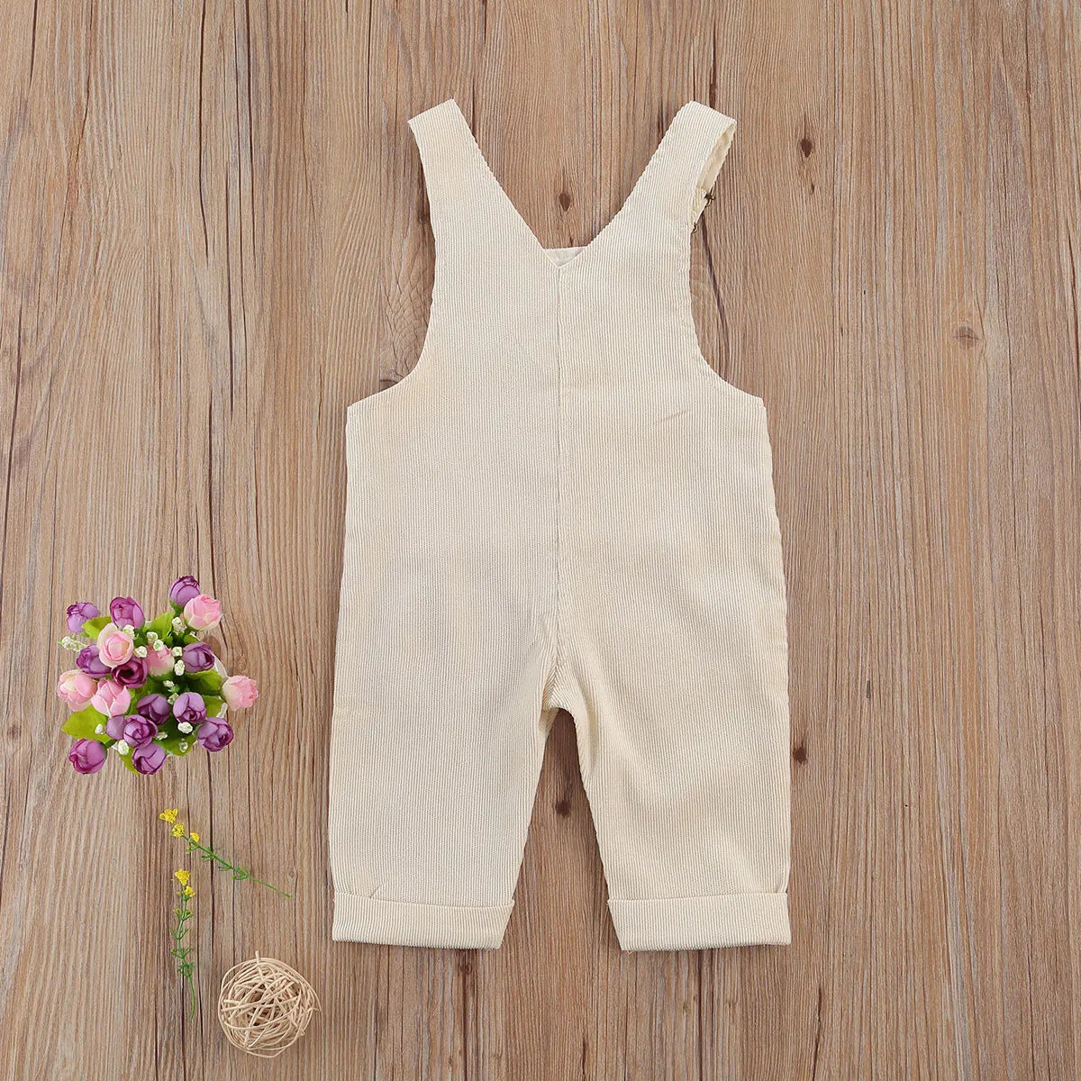 Corduroy Overalls with Straps & Pockets