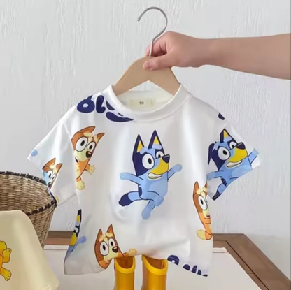 Soft Cotton Bluey T-Shirt & Shorts Set
