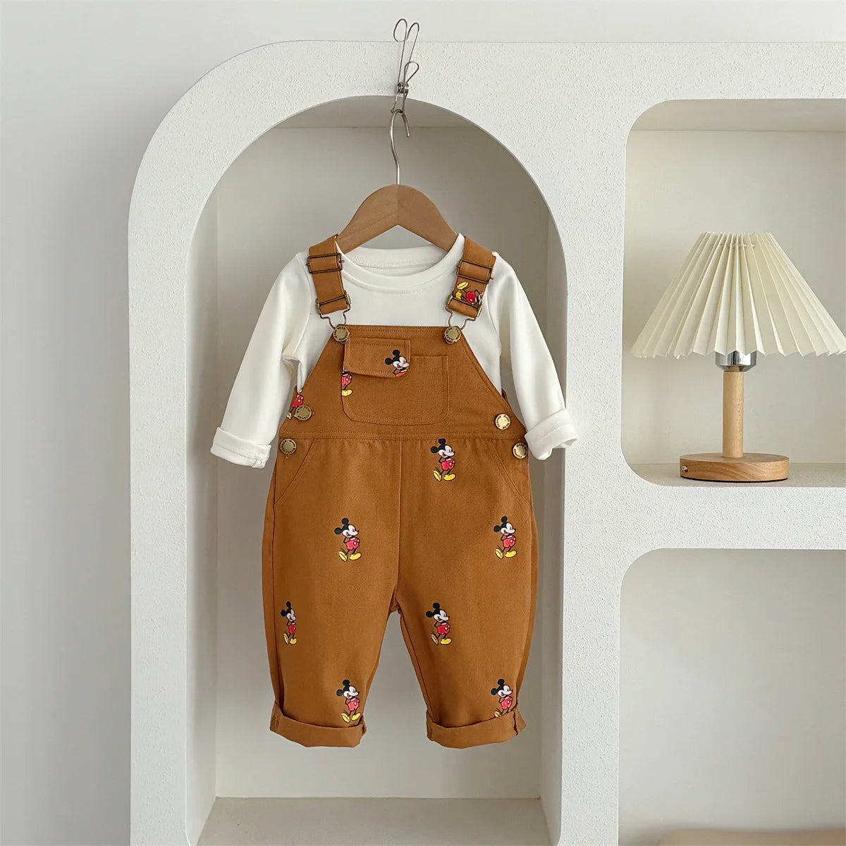 Mickey Mouse Soft, Breathable Cotton Romper & Tee Set