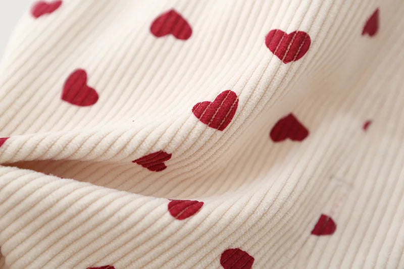 100% Cotton Overalls with Hearts