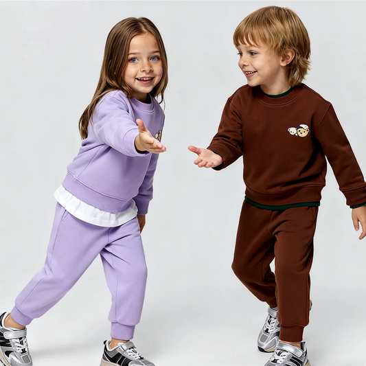 Fleece Lined Bear Sweatshirt & Pants Set