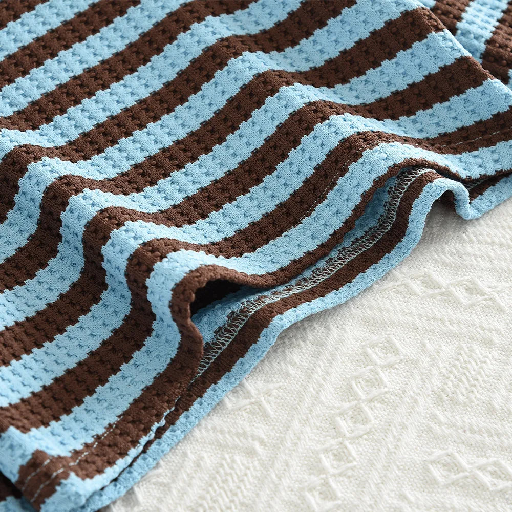 Striped Top & Shorts Two-Piece Set