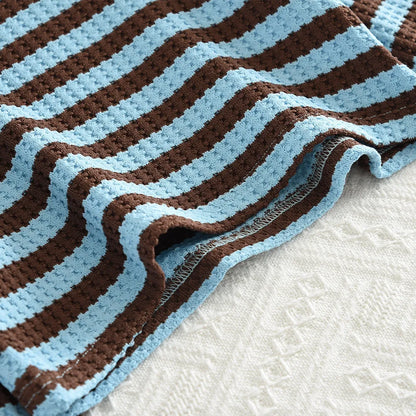 Striped Top & Shorts Two-Piece Set