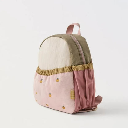 Little Apple Embroidery Backpack – Cute & Trendy for Kids!