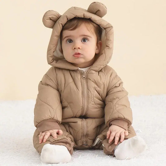 Premium Cotton Fleece-Lined Baby Romper