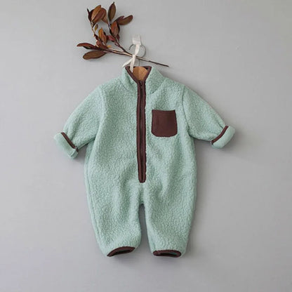 Warm Fleece Winter Baby Romper Jumpsuit