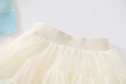 Frozen Knitted Cardigan and Tutu Skirt