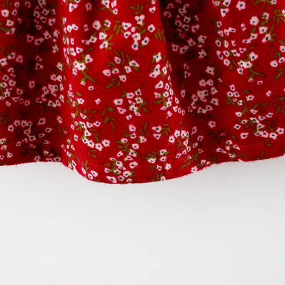 Charming  Floral Bow Collar Dress