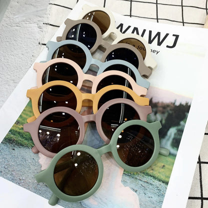 Kids Round Sunglasses – UV400 Mirror Lens Stylish Eyewear