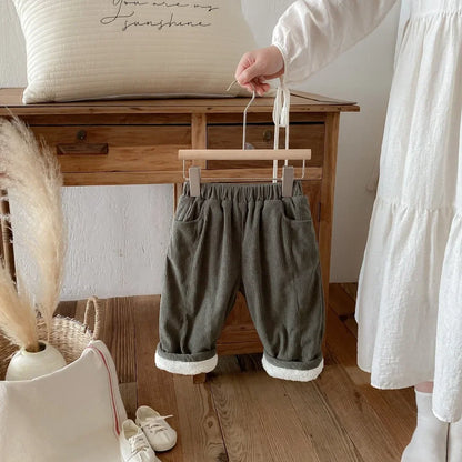 Fleece Warm Retro Versatile Pants