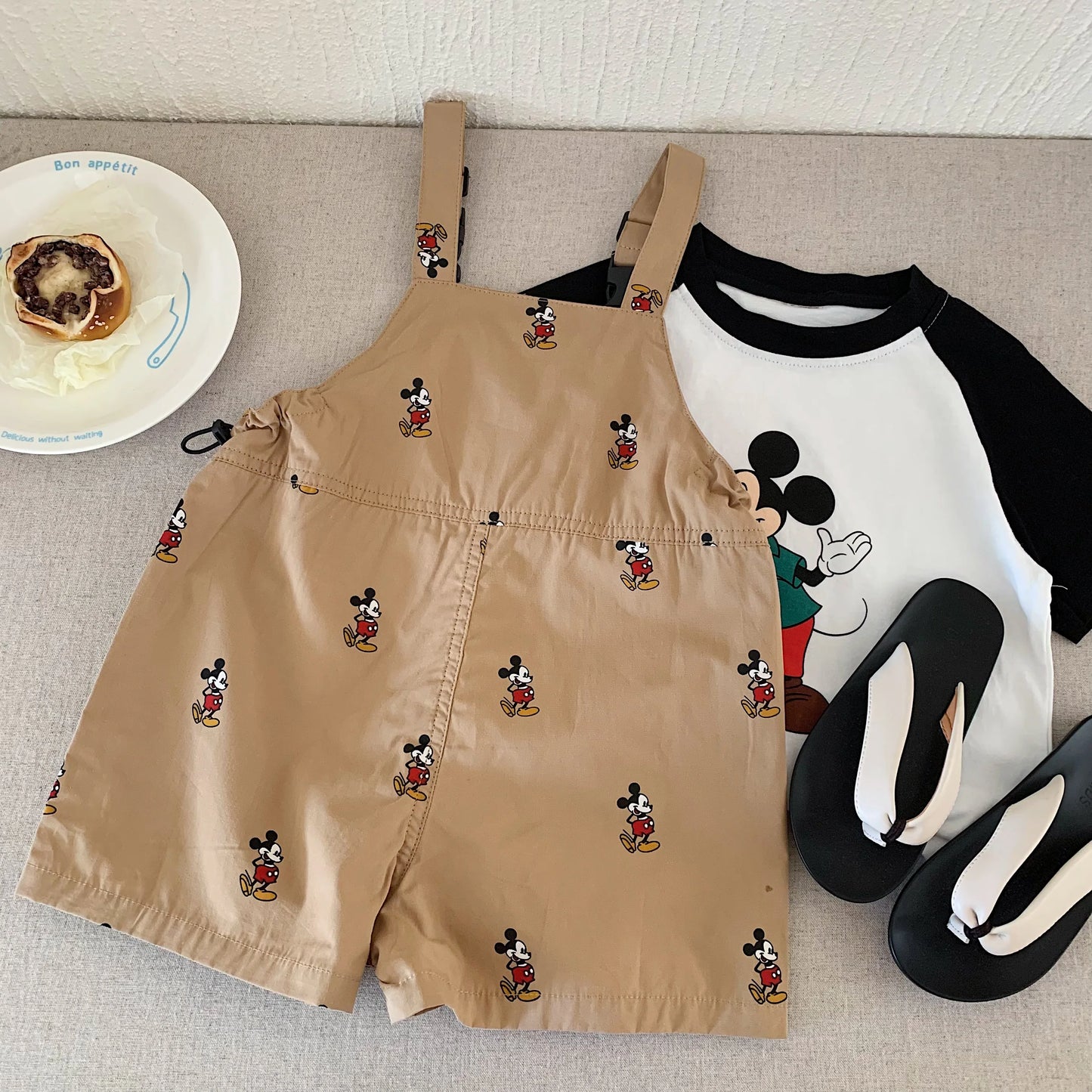 Charming Mickey Mouse Summer Overalls