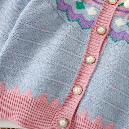 Sweet and Cute Knitted Sweater Top & Skirt Two-piece Set